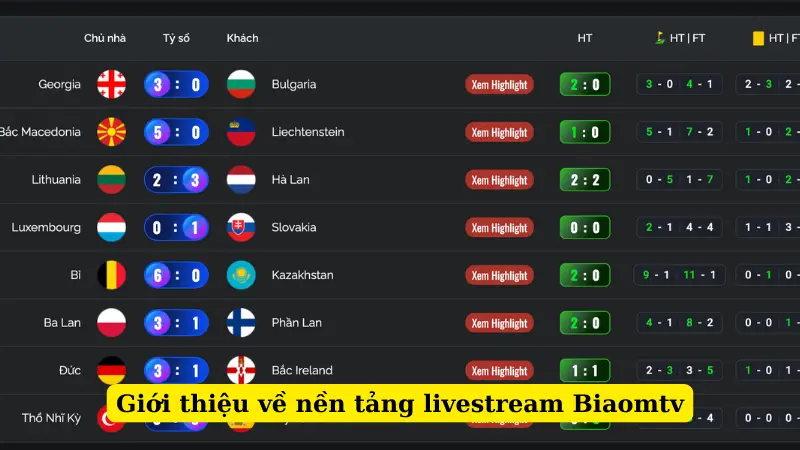Giới thiệu về nền tảng livestream Biaomtv